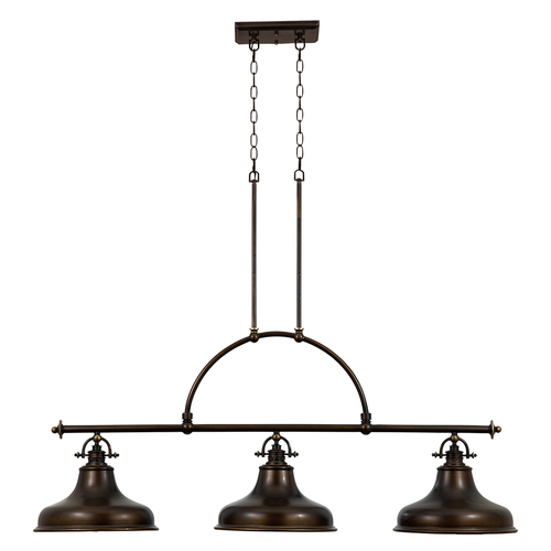 Verifica Emery 3 Light Island Light Lampă cu pandantiv - Palladian Bronze Elstead.