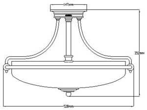 Lumină semi-încărcare Griffin cu 4 lumini - Crom lustruit Elstead small 4