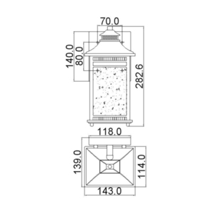 Lanternă de perete mic Livingston, 1 lumină, Elstead small 4
