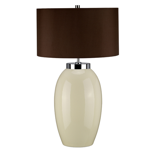Verifica Lampă de masă mare Victor 1 Lumină - Crem Elstead