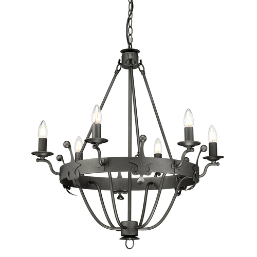 Verifica Candelabru Windsor cu 6 lumini - Grafit Elstead