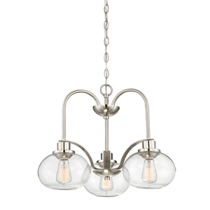 Candelabru Trilogy cu 3 lumini - Nichel periat Elstead small 0