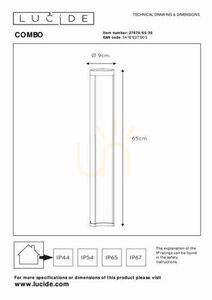 Stâlp de iluminat exterior Lucide COMBO negru LED 7W IP54 27874/65/30 small 4