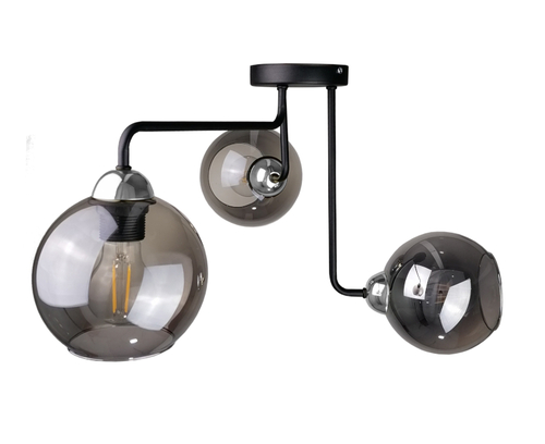 Verifica Plafoniera 3xE27 COSMO BLACK / SILVER