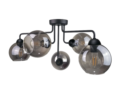 Verifica Plafoniera 5xE27 COSMO BLACK