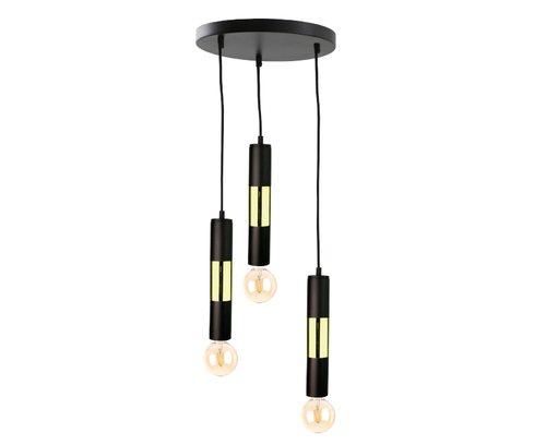 Verifica Pendul Keter Lighting Magnum Bulb Black/Gold 3xE27 30 cm