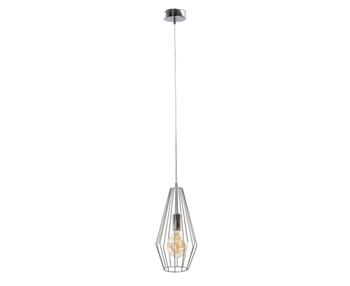 Verifica Lampă suspendată din sârmă LEX SILVER 1xE27 argintie Keter Lighting