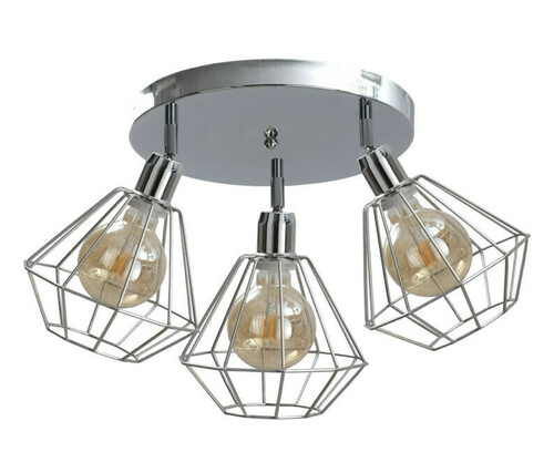 Verifica Spot de tavan 3xE27 Keter Lighting Foskal, crom, 32 cm