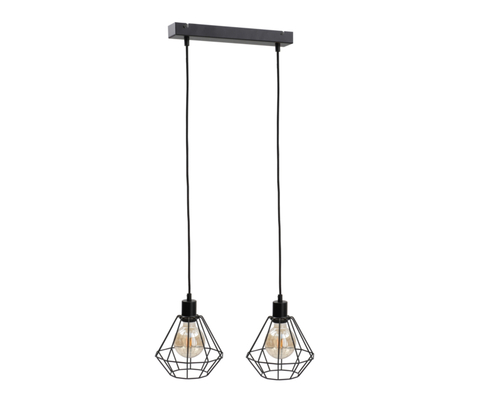 Verifica Lampă suspendată Keter Lighting Foskal Black 2xE27 50 cm 451