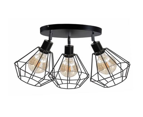 Verifica Spot de tavan negru Keter Lighting FOSKAL 455, 3 × E27, 32 cm