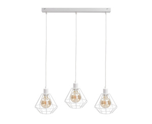 Lampă suspendată Keter Lighting FOSKAL WHITE 461, albă, 3×E27, 60 cm small 0