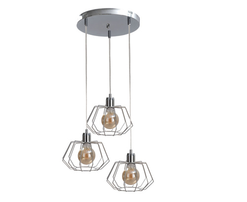 Verifica Lampa suspendata 3xE27 LUNA SILVER