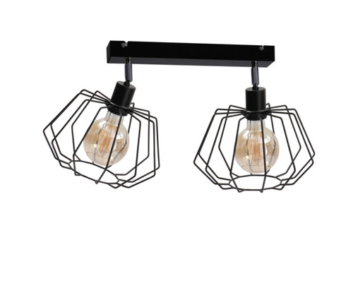 Verifica Spot de tavan negru cu 2 becuri E27 Keter Lighting LUNA