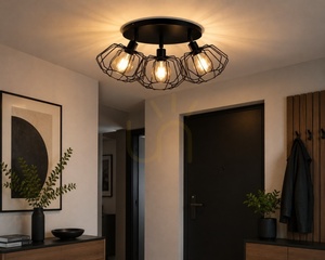 Spot de tavan Keter Lighting LUNA BLACK 478, 3×E27, negru small 2