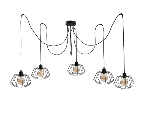 Verifica Lampa suspendata 5xE27 LUNA BLACK