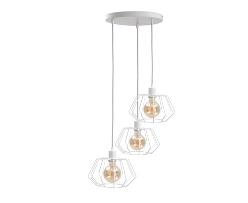 Verifica Lampă suspendată Keter Lighting Luna White 485 albă 3xE27 32 cm
