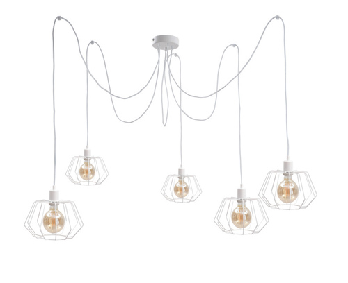 Verifica Lampa suspendata 5xE27 LUNA WHITE