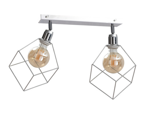 Verifica Lampă de tavan Keter Lighting RUBEN SILVER 776, 2×E27, crom
