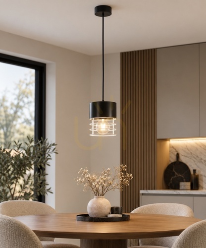 Verifica Lampă suspendată Keter Lighting MAO 856, negru și alb, 1×E27