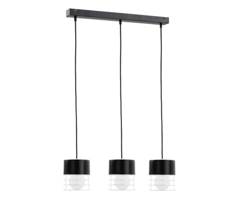 Verifica Lampă suspendată Keter Lighting MAO 853 3xE27, neagră, bară 60 cm