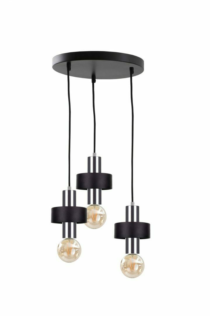 Verifica Lampa suspendata 3xE27 UNICA NEGRU / ARGINTIU Lampa suspendata 3xE27 UNICA NEGRU / ARGINTIU