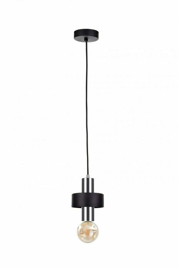 Verifica Lampa suspendata 1xE27 UNICA NEGRU / ARGINTIU Lampa suspendata 1xE27 UNICA NEGRU / ARGINTIU