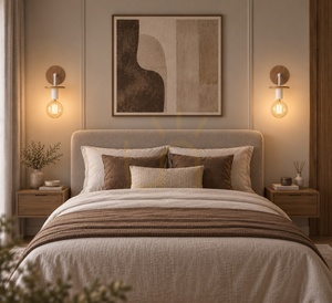 Aplică Keter Lighting SATURN NATURAL 278 albă cu placaj, 1×E27 small 1