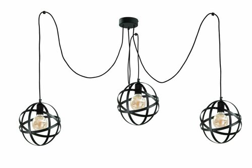 Verifica Lampa suspendata 3xE27 POLA BLACK