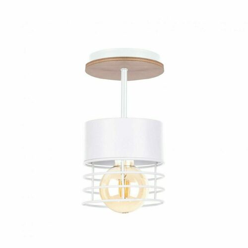 Verifica Plafonieră Keter CASA WHITE WOOD E27, 1 sursă de lumină, 26 cm, alb/lemn natural, 1123