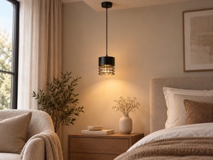 Lampă suspendată Keter Lighting ELLE 1142, neagră, 1×E27 small 3
