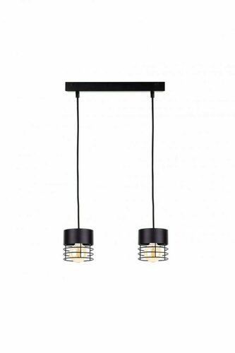 Verifica Lampă suspendată Keter Lighting ELLE 1143 neagră metal 2× E27 50 cm
