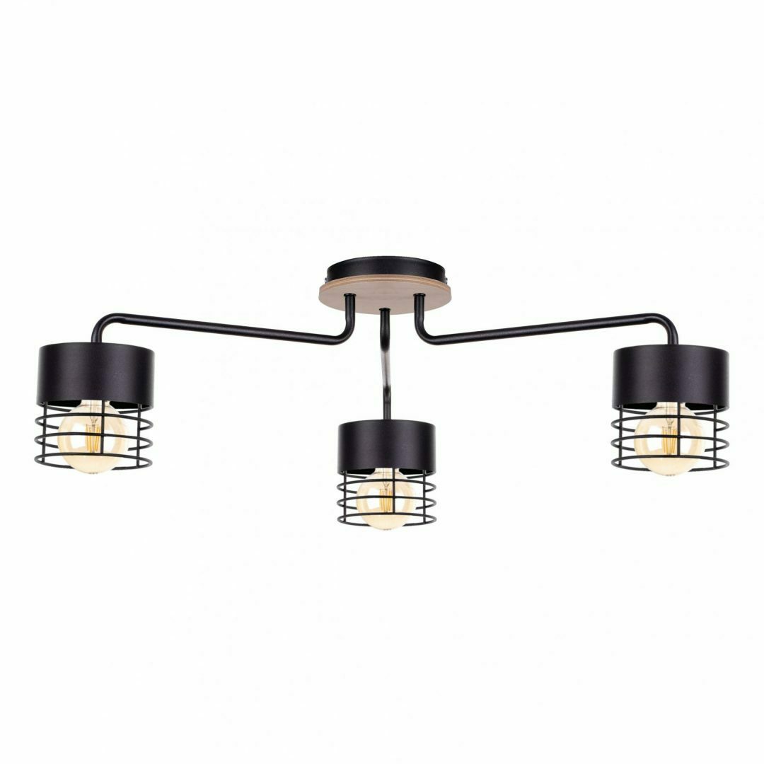 Verifica Plafoniera 3xE27 CASA BLACK WOOD Plafoniera 3xE27 CASA BLACK WOOD