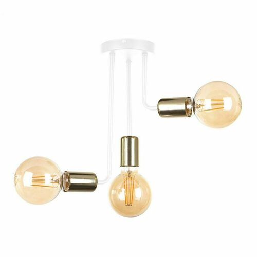 Verifica Plafonieră 3xE27 MEGAN WHITE/GOLD Keter Lighting