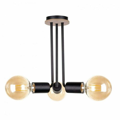 Verifica Plafoniera 3xE27 VENNA WOOD BLACK