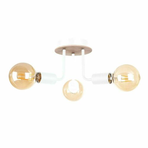 Verifica Plafoniera 3xE27 LUNA WOOD WHITE
