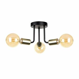 Plafonieră Keter Lighting LUNA 1189, neagră și aurie, 3×E27 small 0