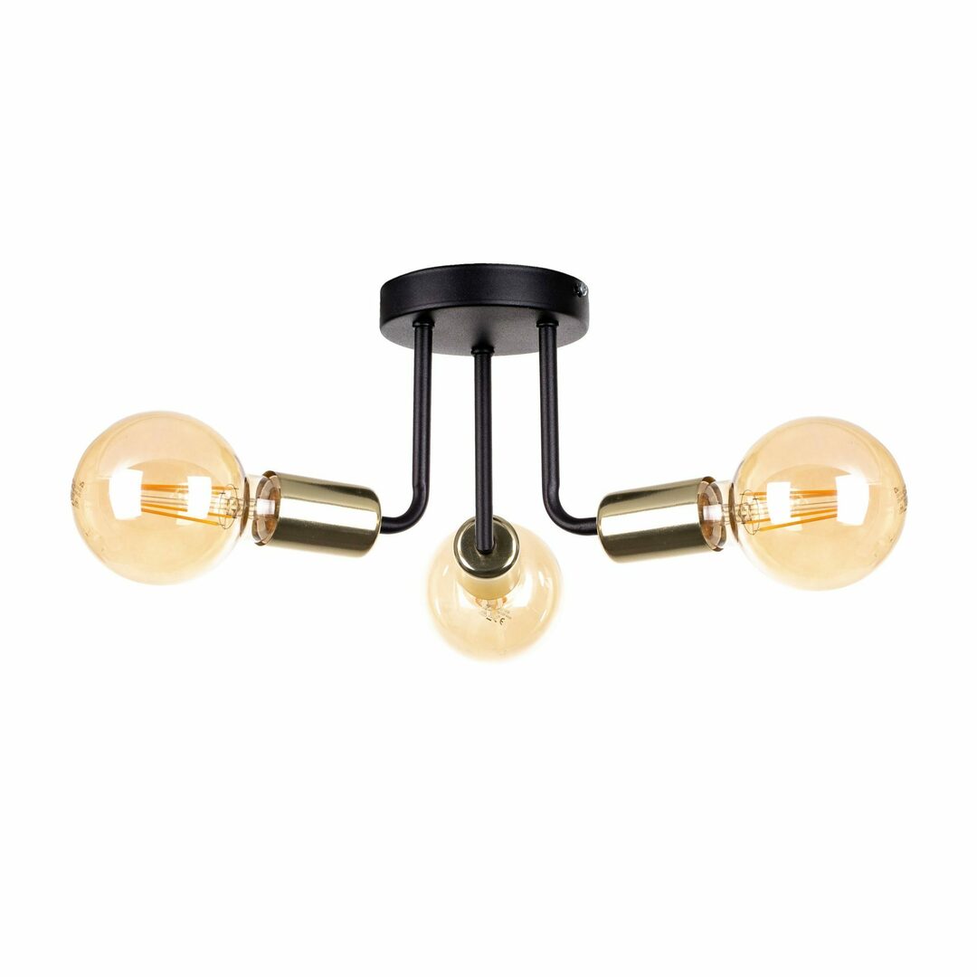 Verifica Plafoniera 3xE27 LUNA BLACK / GOLD Plafoniera 3xE27 LUNA BLACK / GOLD