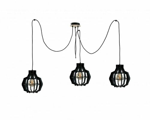Verifica Pendul Keter Lighting Bento Small Black Long cu 3 dulii E27 764