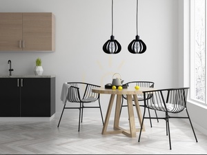 Lampa suspendata 2xE27 NICOLETA BLACK AND NATURAL 814 small 1