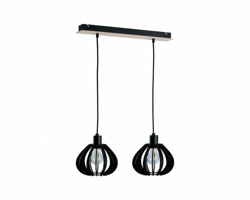 Verifica Lampa suspendata 2xE27 NICOLETA BLACK AND NATURAL 814