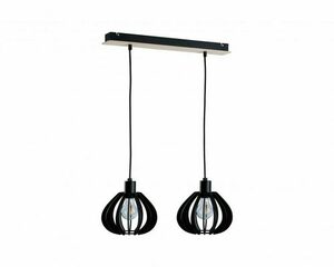 Lampa suspendata 2xE27 NICOLETA BLACK AND NATURAL 814 small 0