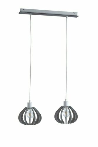 Verifica Pendulă Keter Lighting NICOLETA GREY 834, 2×E27, alb/gri