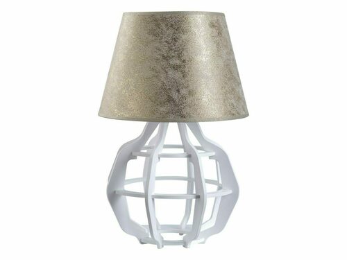 Verifica Veioză BENTO WHITE GOLD Keter Lighting 915 E27 placaj alb abajur auriu 46 cm