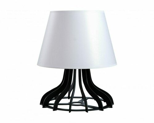 Verifica Veioză IVO WHITE II Keter Lighting 952 abajur alb, placaj negru E27 max 60 W înălțime 34 cm