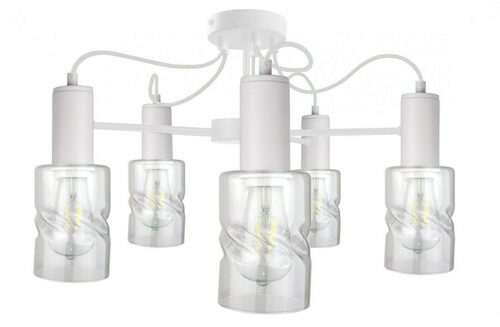 Verifica Lustră de tavan Keter Lighting INGER 1809 albă, 5×E27