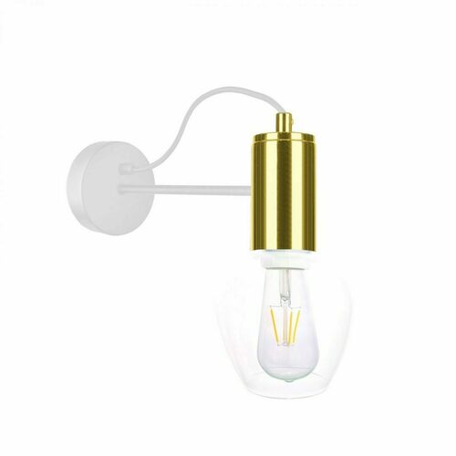 Verifica Lampă de perete Keter MAYA alb/auriu E27 1 sursă de lumină
