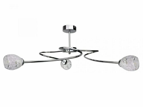 Verifica Lustră Keter Lighting FLOWER SILVER, argintie, 3×E27, 63 cm