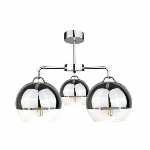 Verifica Plafonieră Keter Lighting ICE SILVER, argintie, 3×E27, 40 cm