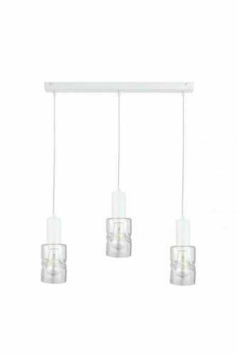 Verifica Pendul Keter Lighting CROSS alb cu sticlă transparentă 3xE27 60 cm 1554