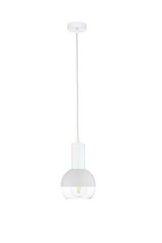 Verifica Lampă suspendată Keter Lighting ICE 1609 1×E27, albă, cu abajur din sticlă